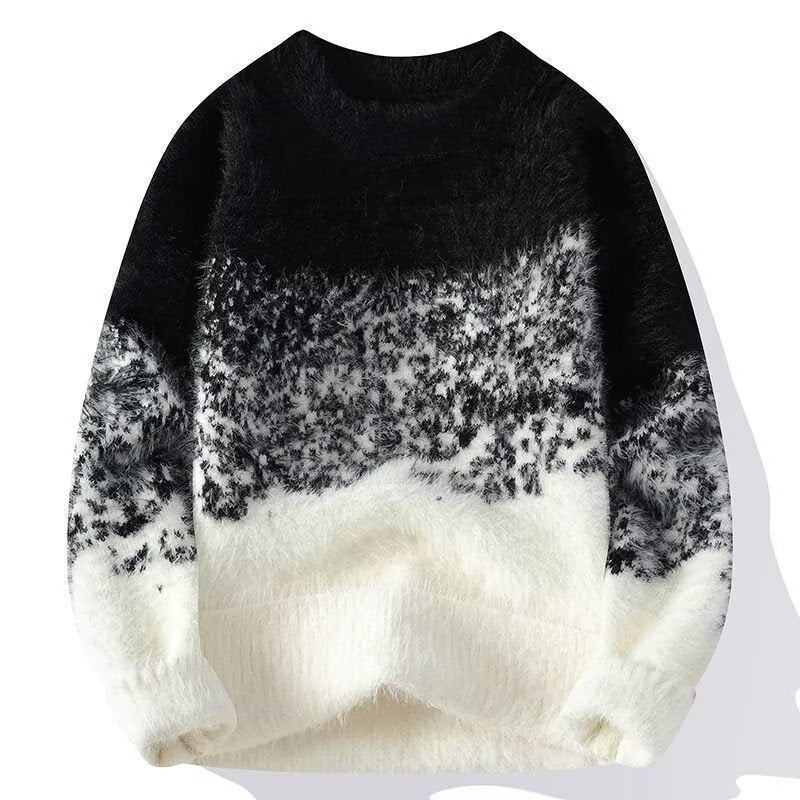Ladies Cozy Round Neck Sweater made of Fluffy Material Mune Fashion