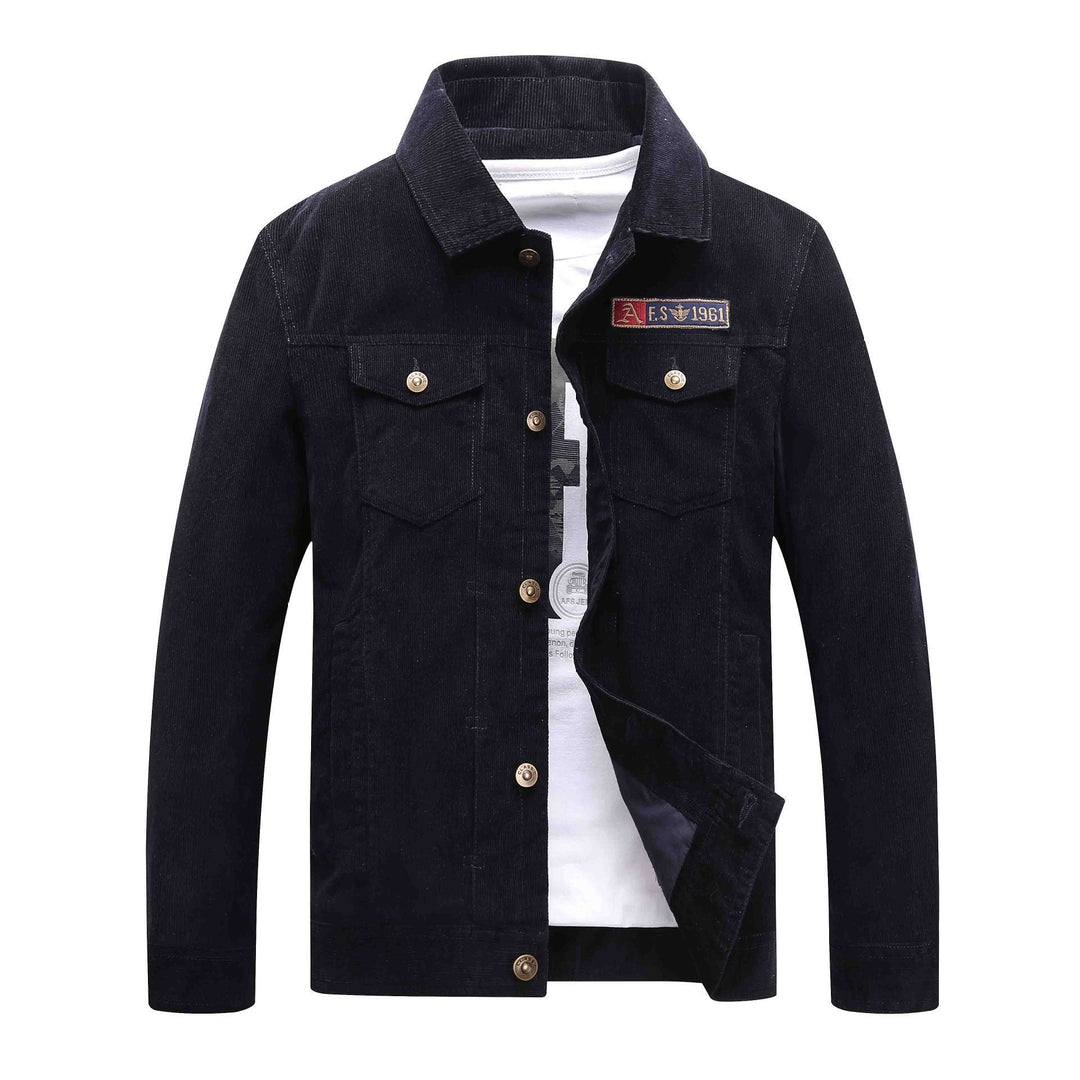 Men's trucker cord jacket with teddy lining and patch chest pockets Mune Fashion