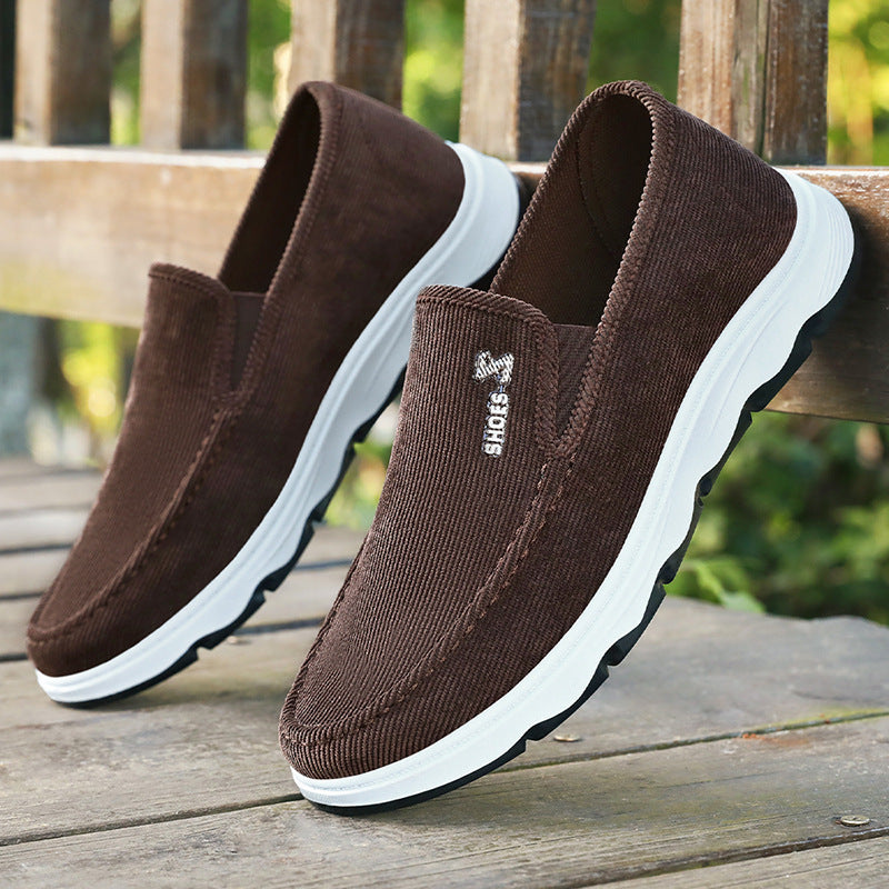Men's lightweight breathable slip-on casual slippers with ribbed textile upper and shock-absorbing EVA midsole Mune Fashion