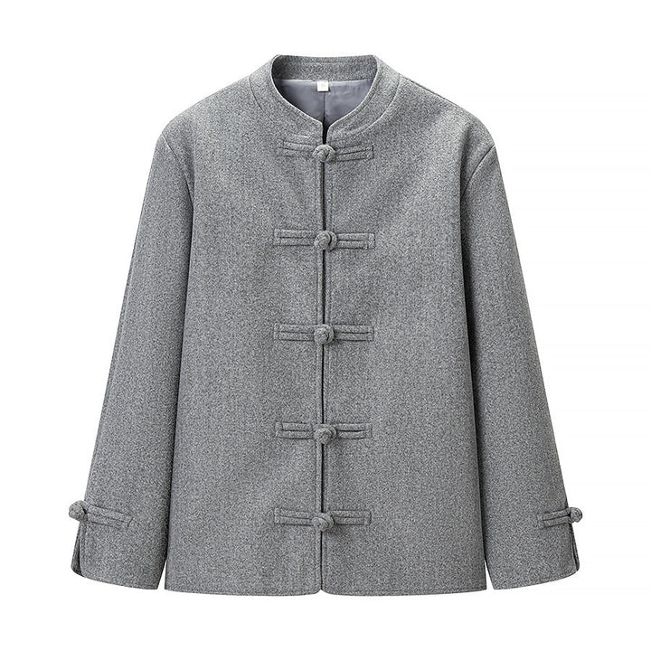 Women Short Wool Coat with Toggle Closures and Oversized Cut Mune Fashion