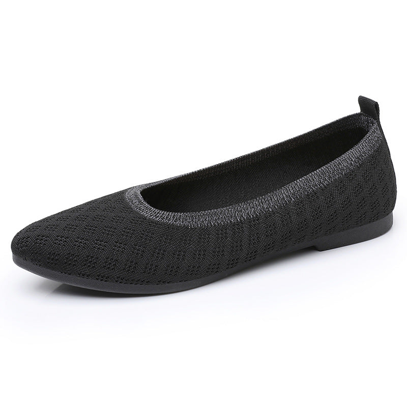 Women's knitted ballerina slip-on with breathable 3D structure and padded memory footbed Mune Fashion