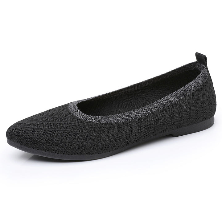Women's knitted ballerina slip-on with breathable 3D structure and padded memory footbed Mune Fashion