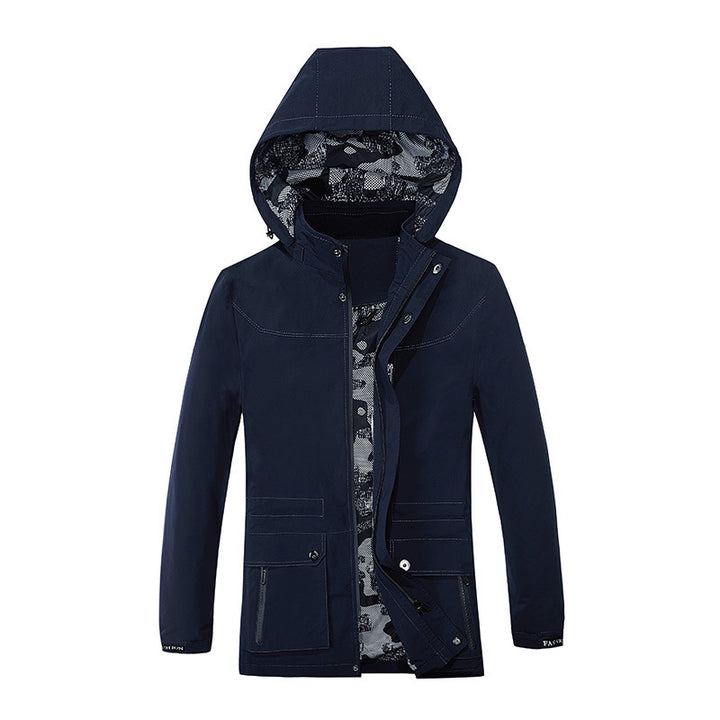 Men's lightweight field parka with hood camouflage-padded interior lining and multifunctional pockets Mune Fashion