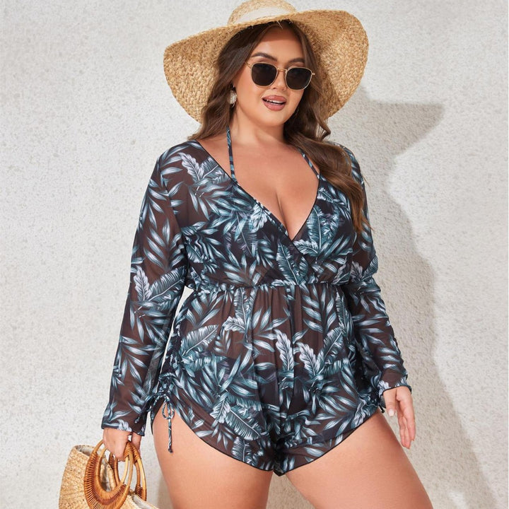 Damen Strandbikini-Set mit transparentem Überwurf Echo Archiv
