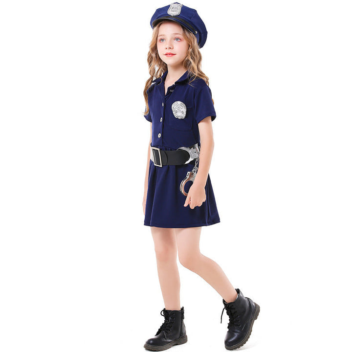 Girls Police Costume with Skirt and Stylish Accessories Mune Fashion