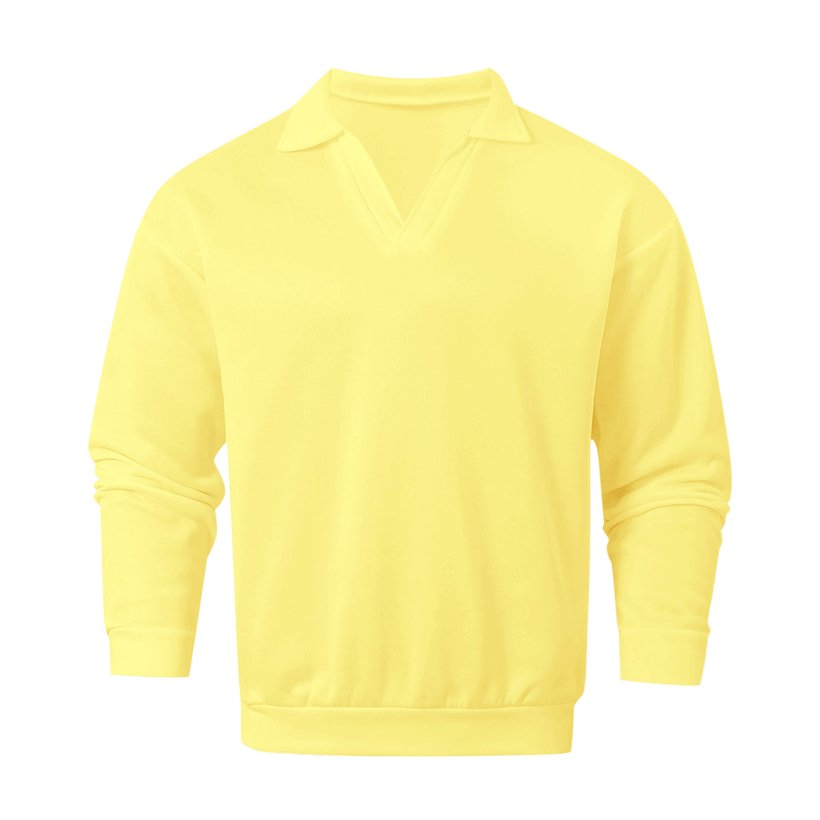 Unisex nano locker cut V-neck sweatshirt with shirt collar made of cotton fleece Mune Fashion
