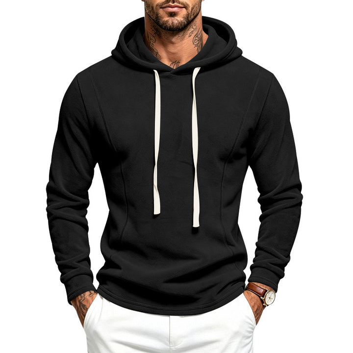 Men's fleece hoodie with hood and adjustable hem Mune Fashion