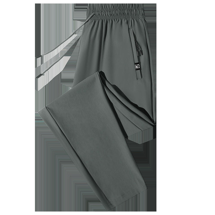 Men's urban performance joggers with elastic drawstring waistband, concealed zipper pocket, and straight leg Mune Fashion