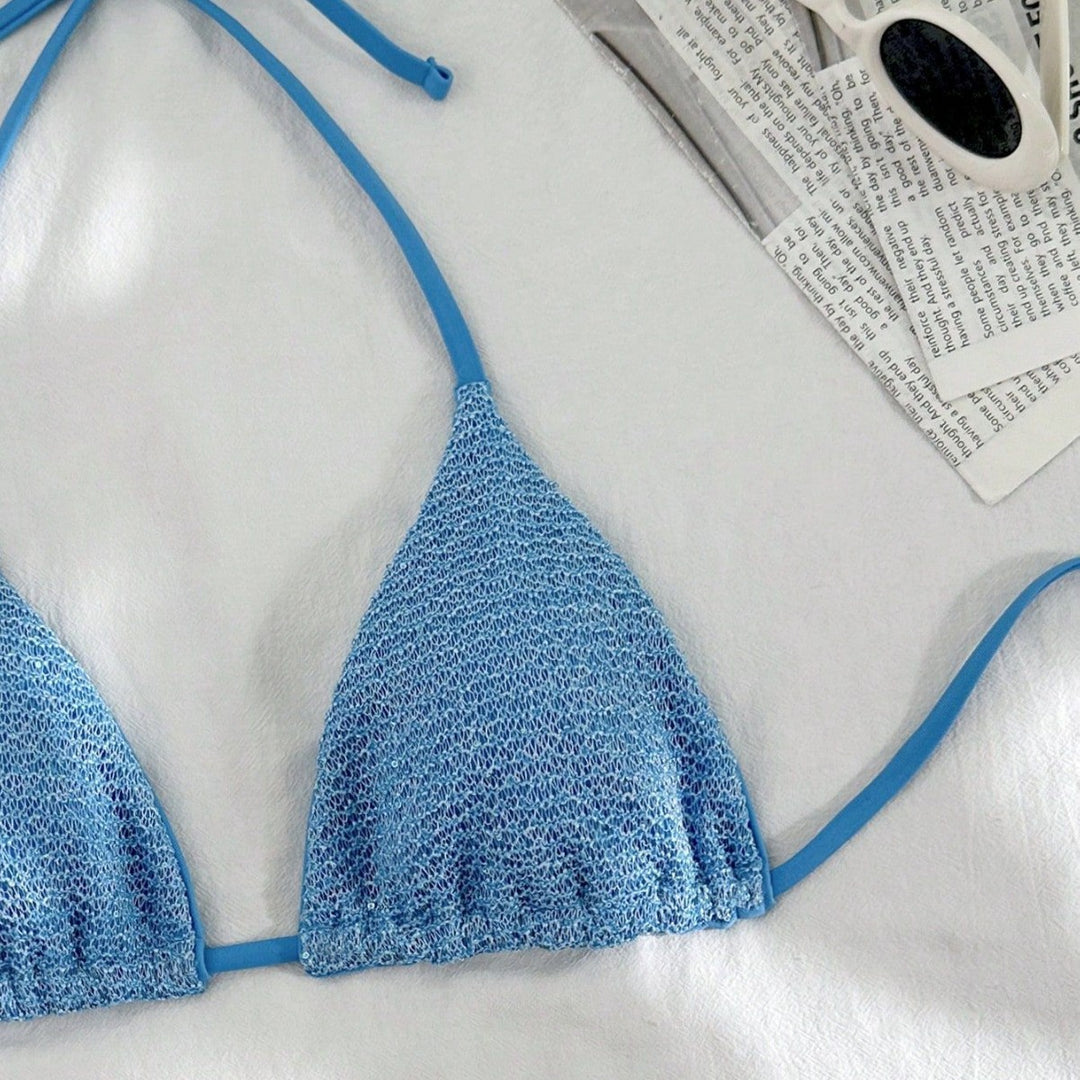 Women crocheted triangle bikini Mune Fashion