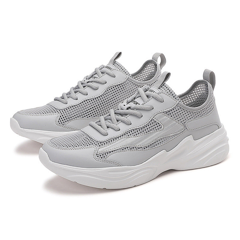 Men's sculptural leisure sneaker with molded cushioning sole and breathable mesh-leather combination Mune Fashion