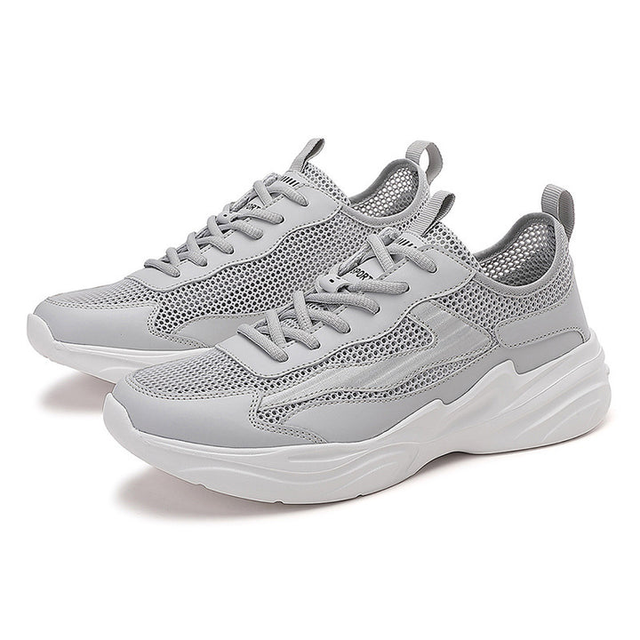 Men's sculptural leisure sneaker with molded cushioning sole and breathable mesh-leather combination Mune Fashion