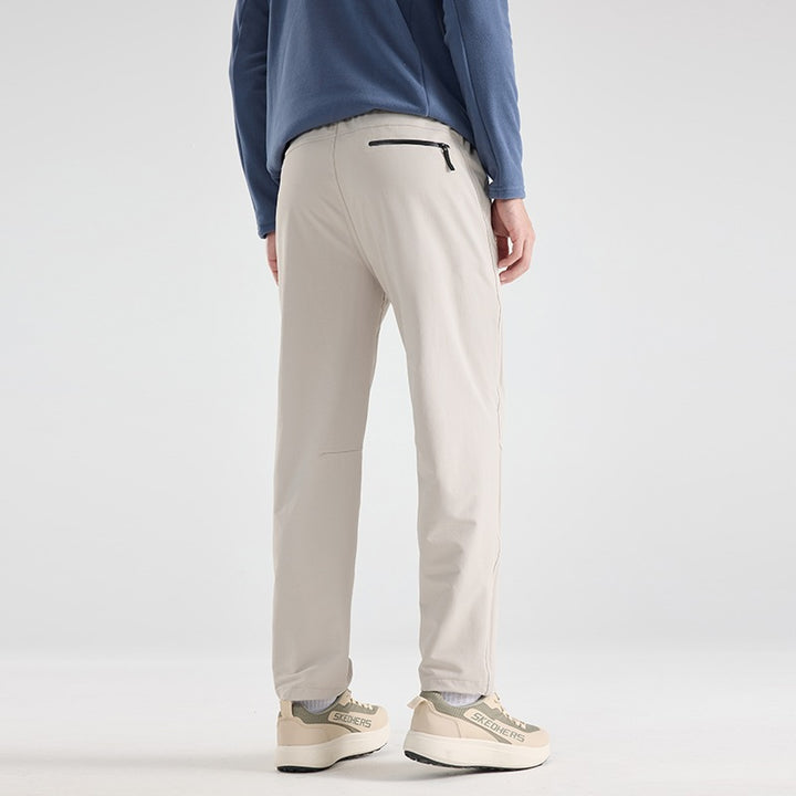 Men's Lightweight Tech Jogging Pants with Elastic Waistband, Zipper Pockets & Tapered Leg Mune Fashion