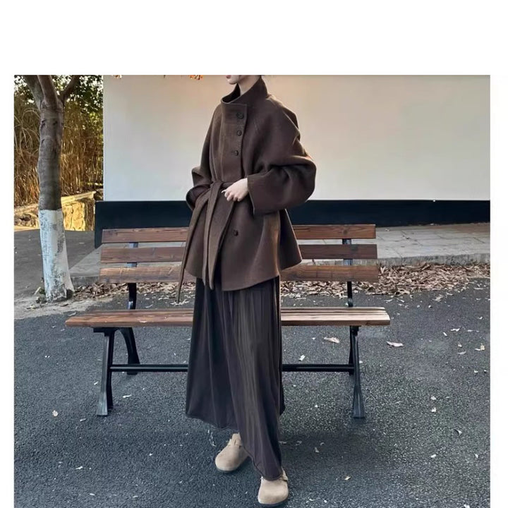 Women Fashionable Oversized Wool Jacket Mune Fashion