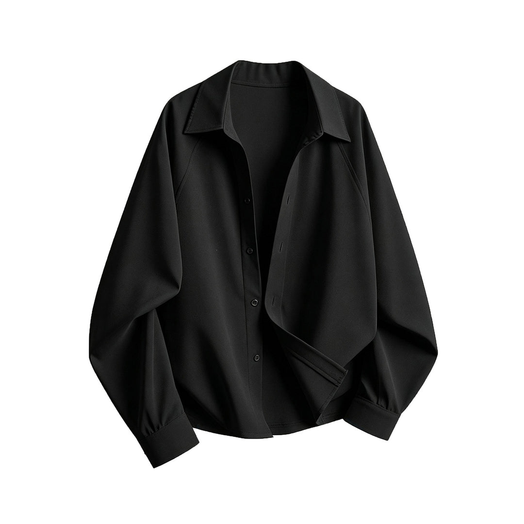 Women Oversized Blouse Shirt made of flowing stretch with shirt collar Mune Fashion