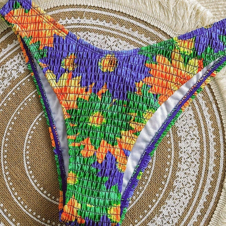 Women's Colorful Floral Pattern Bikini Set Mune Fashion