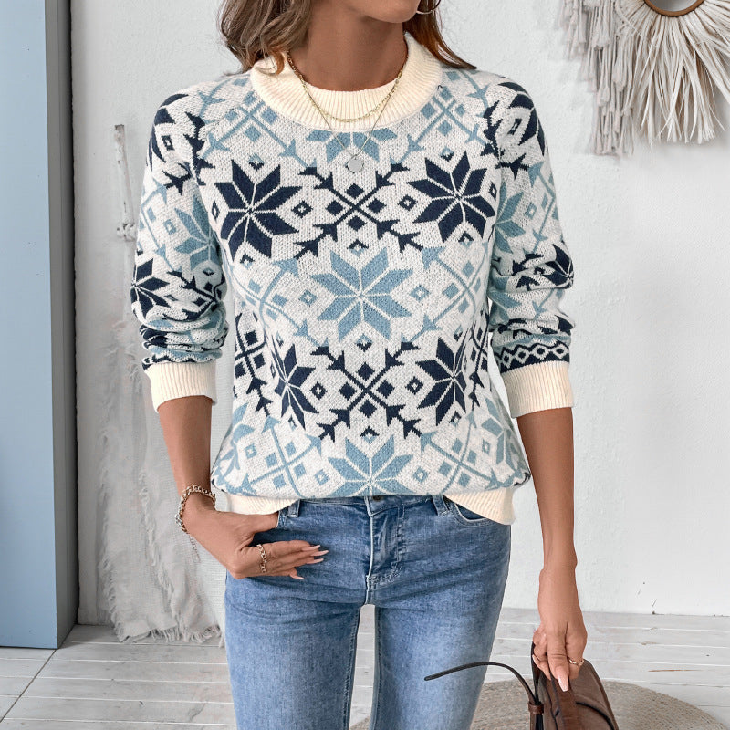 Women's Patterned Sweater Mune Fashion