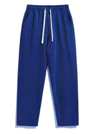 Unisex casual straight-leg joggers with elastic comfort waistband, contrasting drawstring and side pockets Mune Fashion