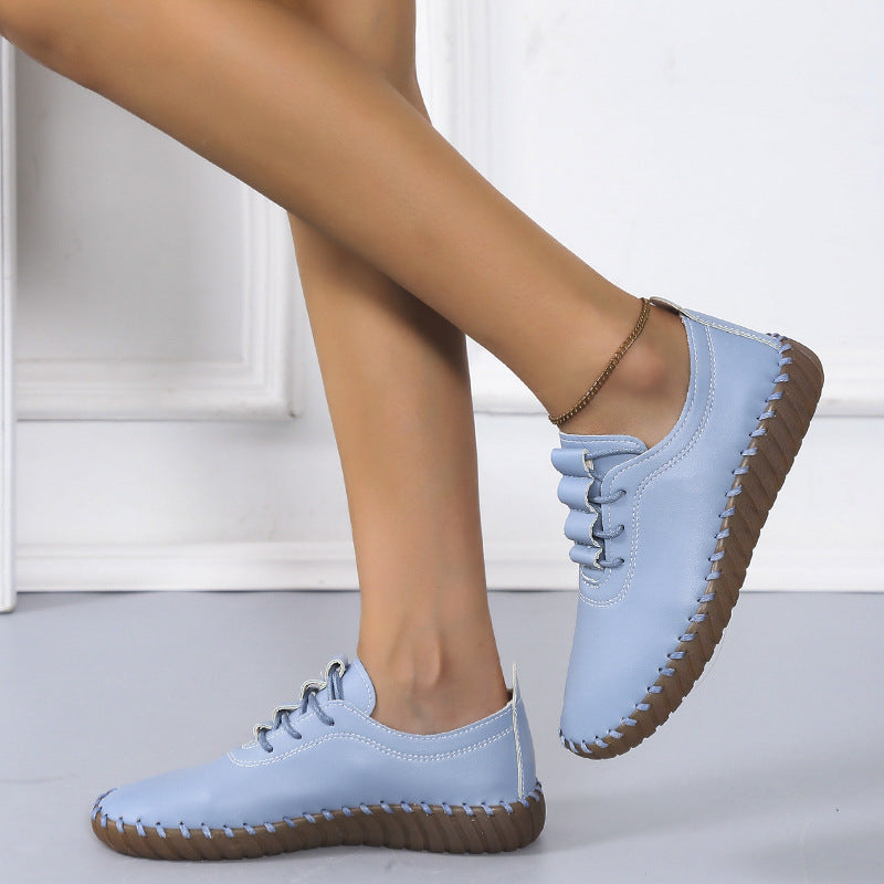 Women’s handcrafted comfort sneakers with elastic lacing and profiled rubber sole Mune Fashion