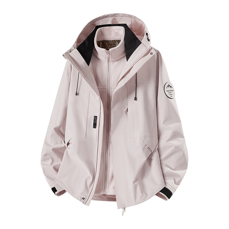 Men's Weatherproof Technical Softshell Trekking Jacket with Hood and Insulating Inner Insert Mune Fashion