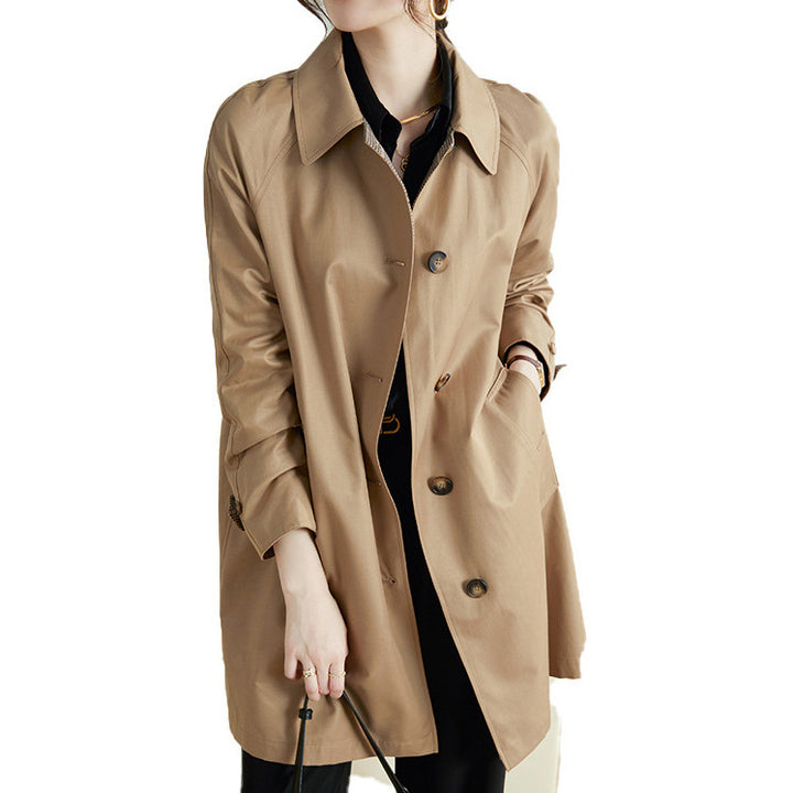 Women's Stylish Trench Jacket with Chic Collar and Practical Pockets Mune Fashion
