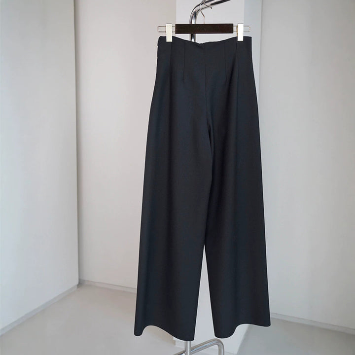 Women Elegant and Wide Fabric Pants Mune Fashion
