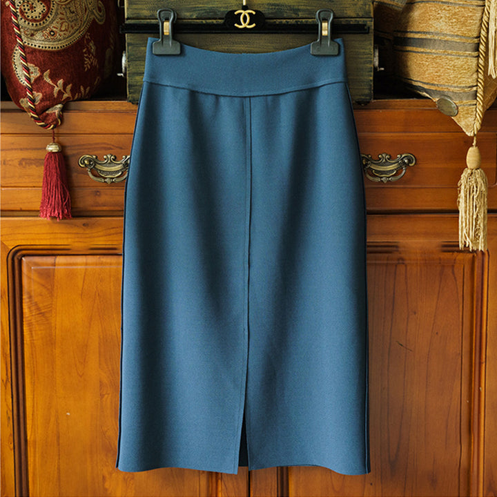 Women Elegant, slim cut midi skirt Mune Fashion