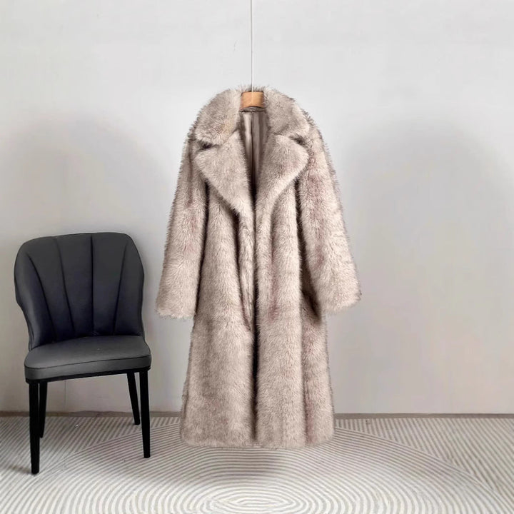 Women Luxury Faux Fur Coat Mune