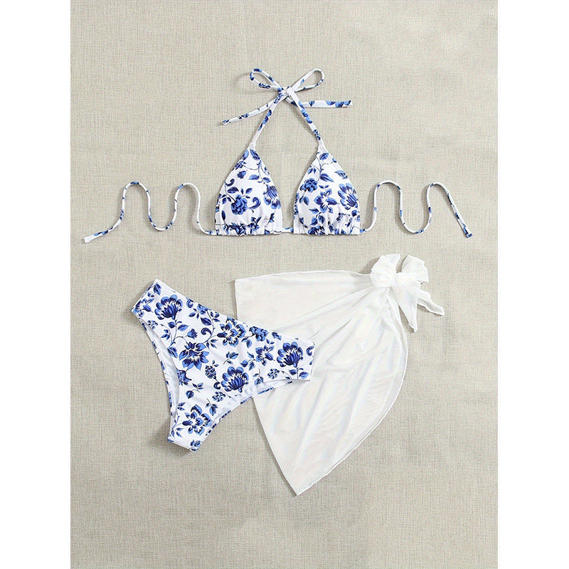 Women's triangle bikini with removable wrap cloth Mune Fashion