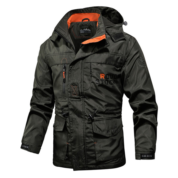 Men's Functional Field Jacket with Hood and Water-Repellent Coating Mune Fashion