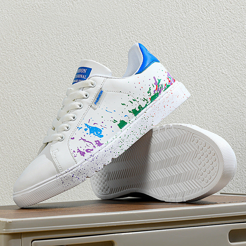 Unisex leisure sneakers with splash color design and cushioned comfort insole Mune Fashion