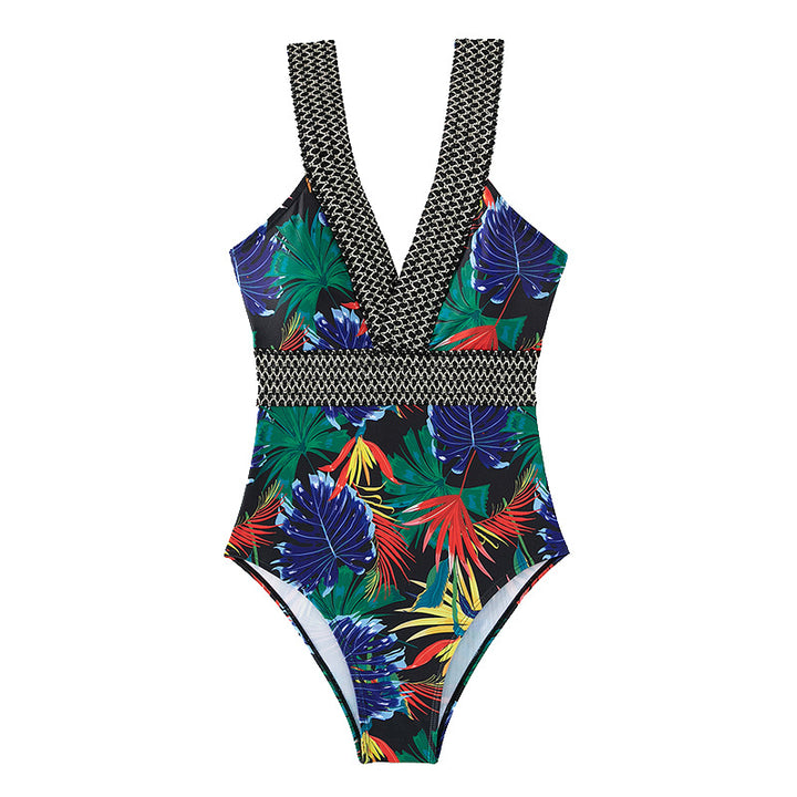 Ladies High-Quality Swimsuit with Trendy V-Neck and Stylish Straps Mune Fashion