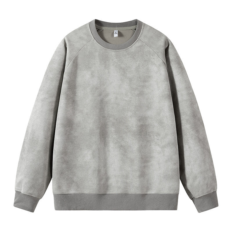 Men's Oversized Sweatshirt with Brushed Fleece Lining and Vintage Wash Mune Fashion