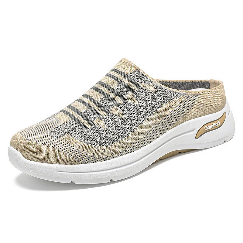 Women's knitted slip-on clog sneaker with breathable sock shoe and cushioning comfort sole Mune Fashion