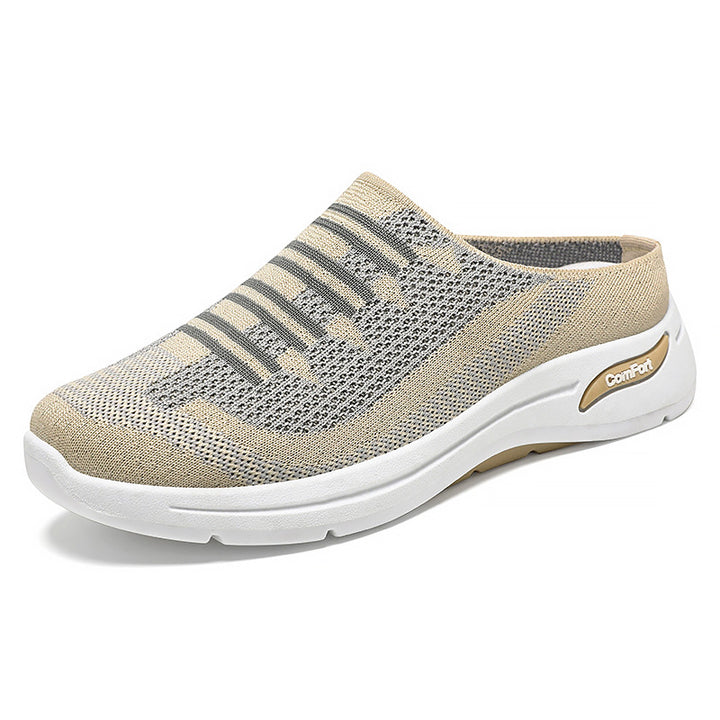 Women's knitted slip-on clog sneaker with breathable sock shoe and cushioning comfort sole Mune Fashion
