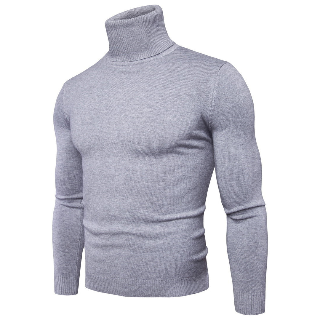 Men's narrow fitting turtleneck sweater made of fine knit Mune Fashion