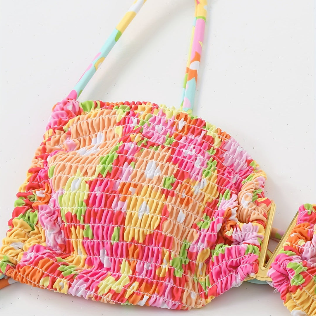 Ladies Bandeau Bikini with playful ruffle design Mune Fashion