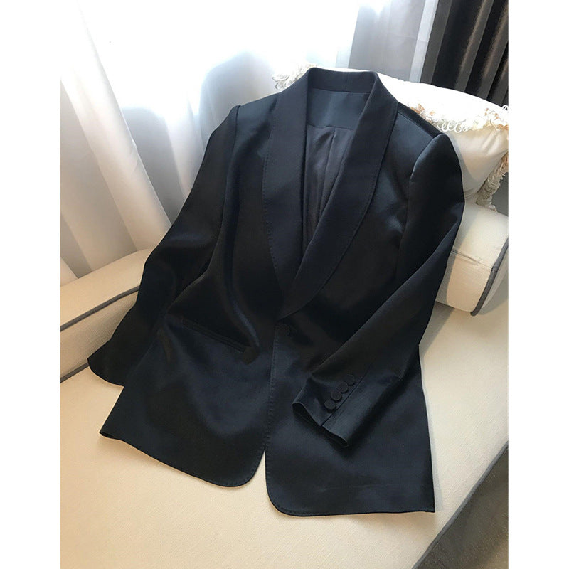 Women Elegant Blazer with chic pattern and high collar Mune Fashion