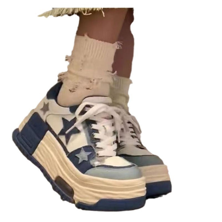Women Platform Sneakers with Star Design Mune Fashion