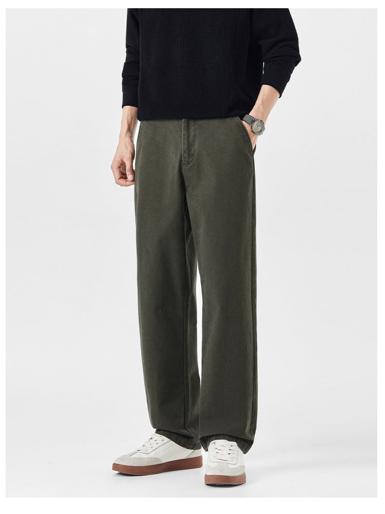 Men's Loose-Fitting Casual Pants with Straight Leg and Side Pockets Mune Fashion