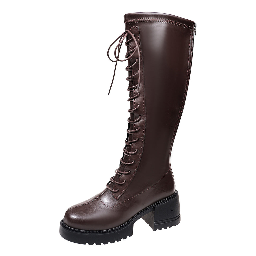 Women's High Lace-Up Boots Mune Fashion