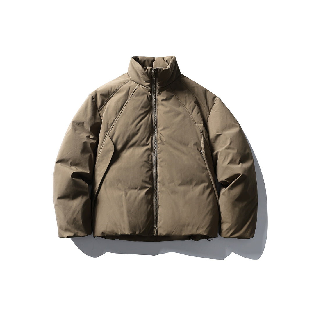 Men's Boxy Thermal Insulation Jacket with High Stand Collar and Minimalist Outer Shell Mune Fashion