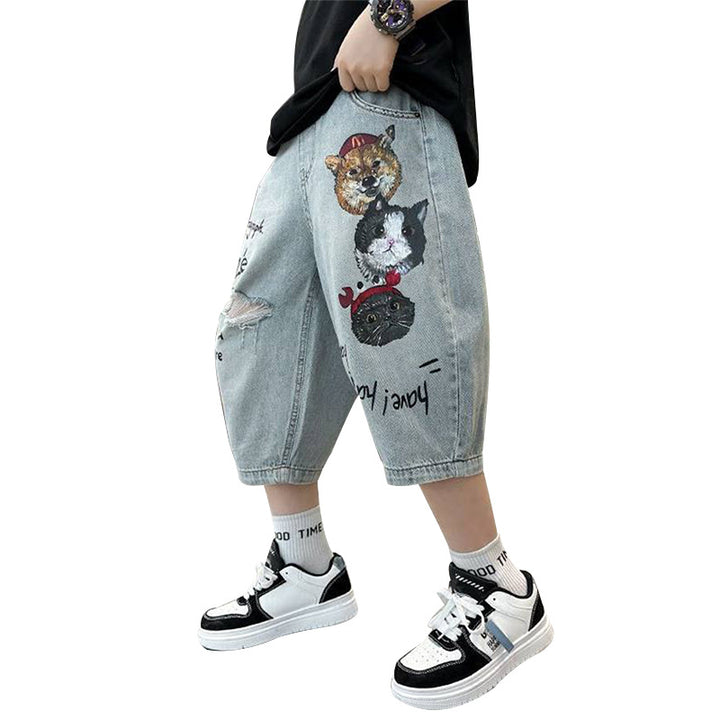 Unisex loose Denim Pants Mune Fashion