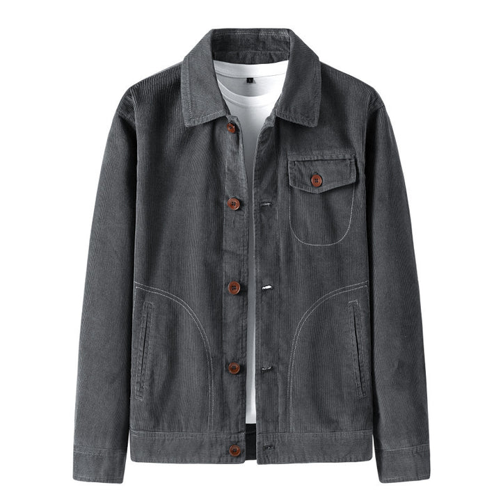 Men's cord jacket in worker style with quilted lining Mune Fashion