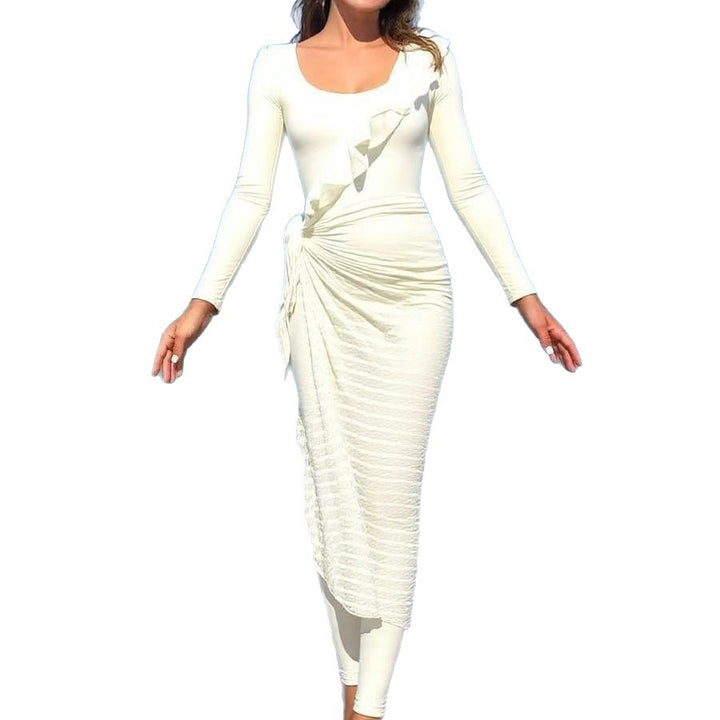Ladies Elegant Summer Dress with Wrap Look Mune Fashion