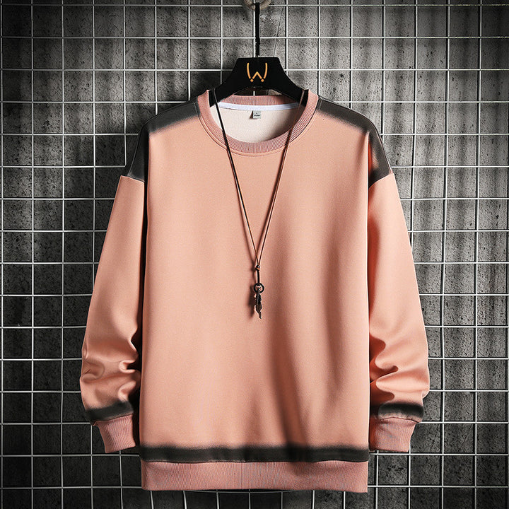 Men's Oversized Sweatshirt with subtle gradient trim and round neck