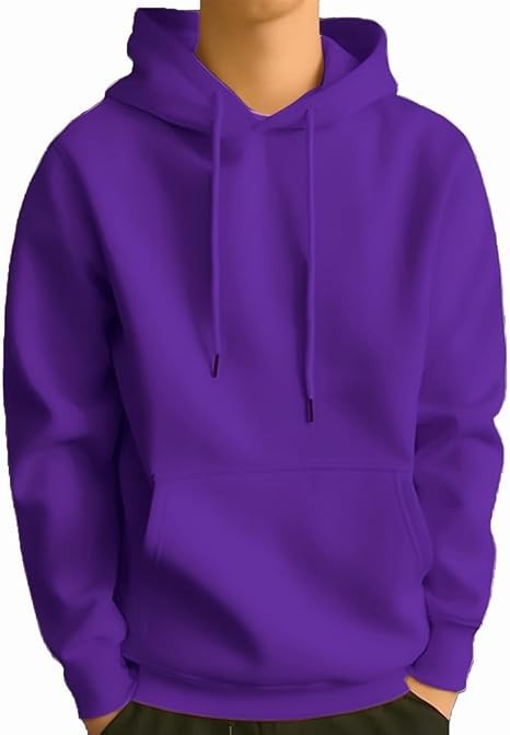 Men's casual hoodie with kangaroo pocket, drawstring, and ribbed cuffs Mune Fashion
