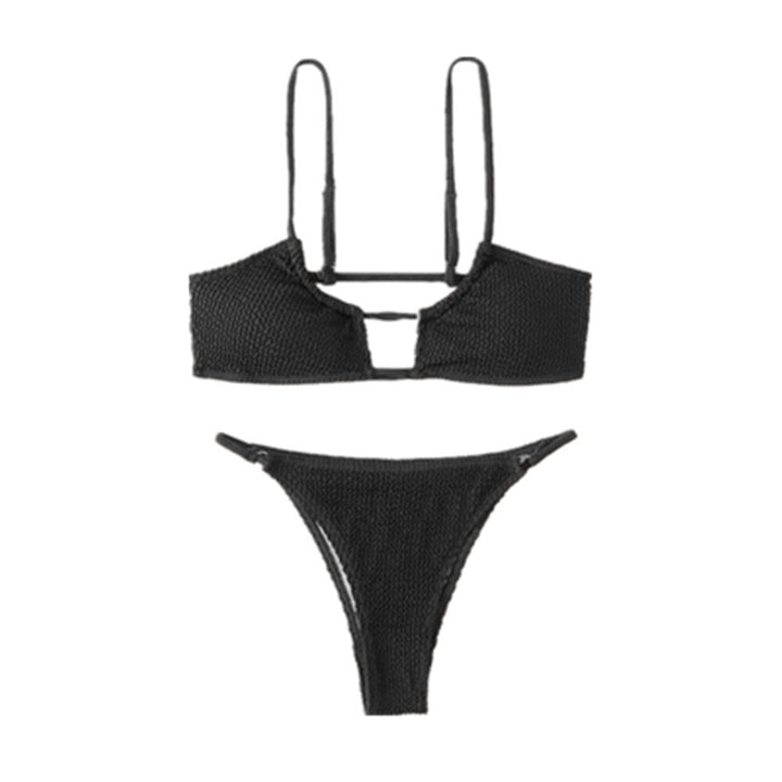 Women's bikini set with modern cut-out and textured design Mune Fashion