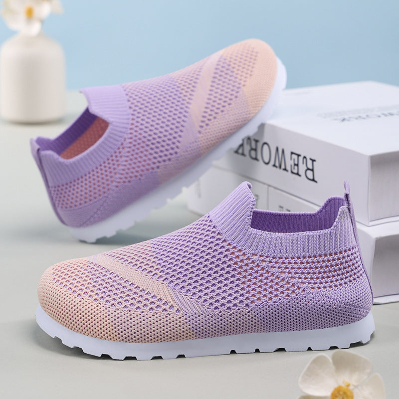 Women's Breathable Slip-On Sneakers with Elastic Mesh Structure Mune Fashion