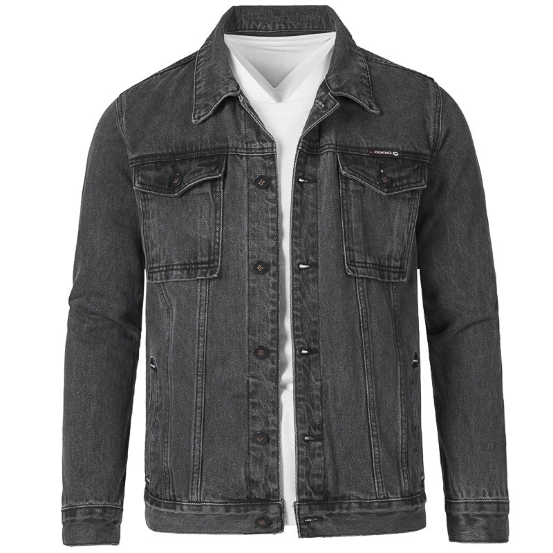 Men's Jeans Jacket In Modern Slim-Fit Design with Practical Pockets and Sturdy Rivets Mune