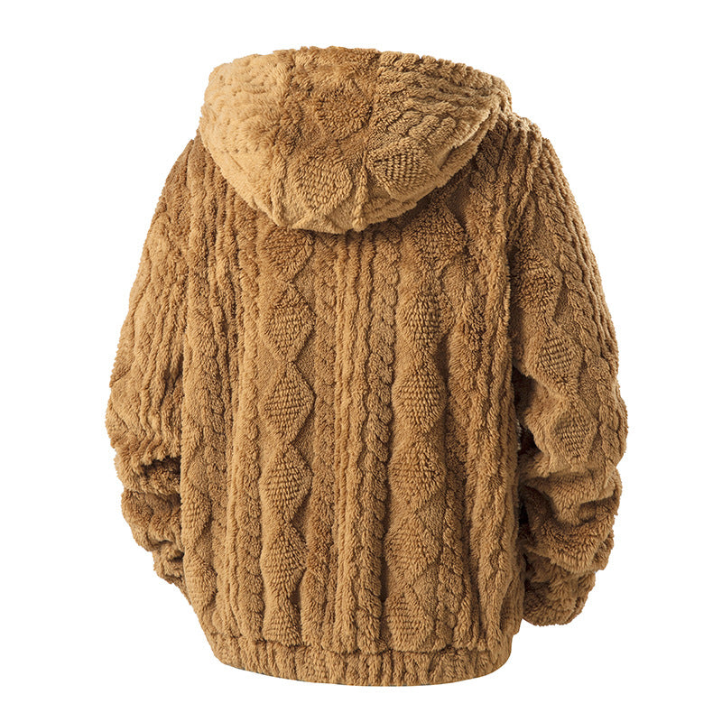 Men's Fleece Jacket with Hood Mune Fashion